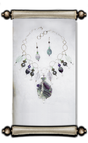 The King's Daughter Rainbow Popsicle Necklace and Earrings Divine Desserts Collection