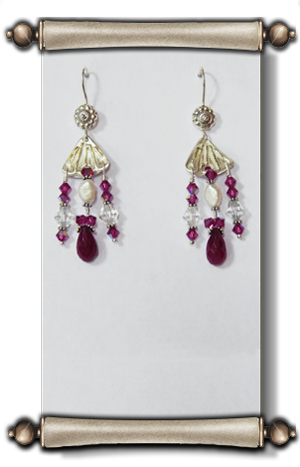 The Kings Daughter Ruby Raindrops Earrings Cascades