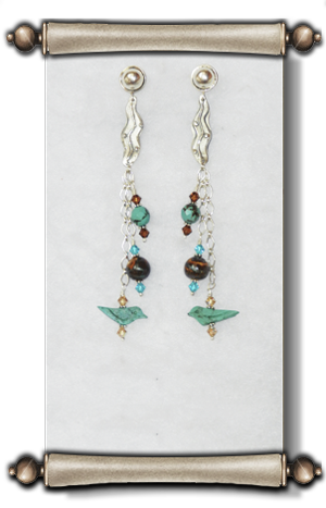 The Kings Daughter Turquoise Lightning Cascade Earrings